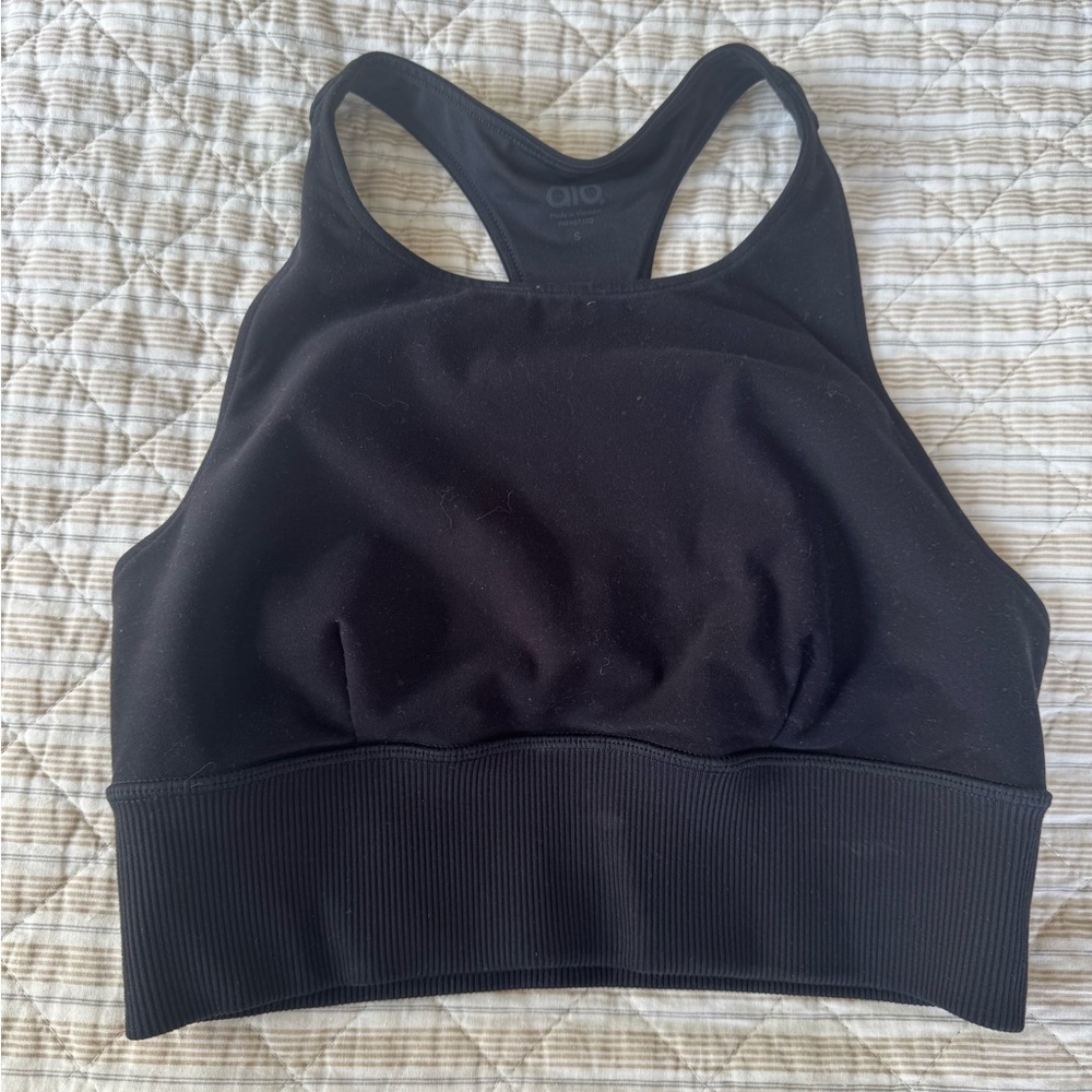 ALO Yoga Black Racerback Sports Bra